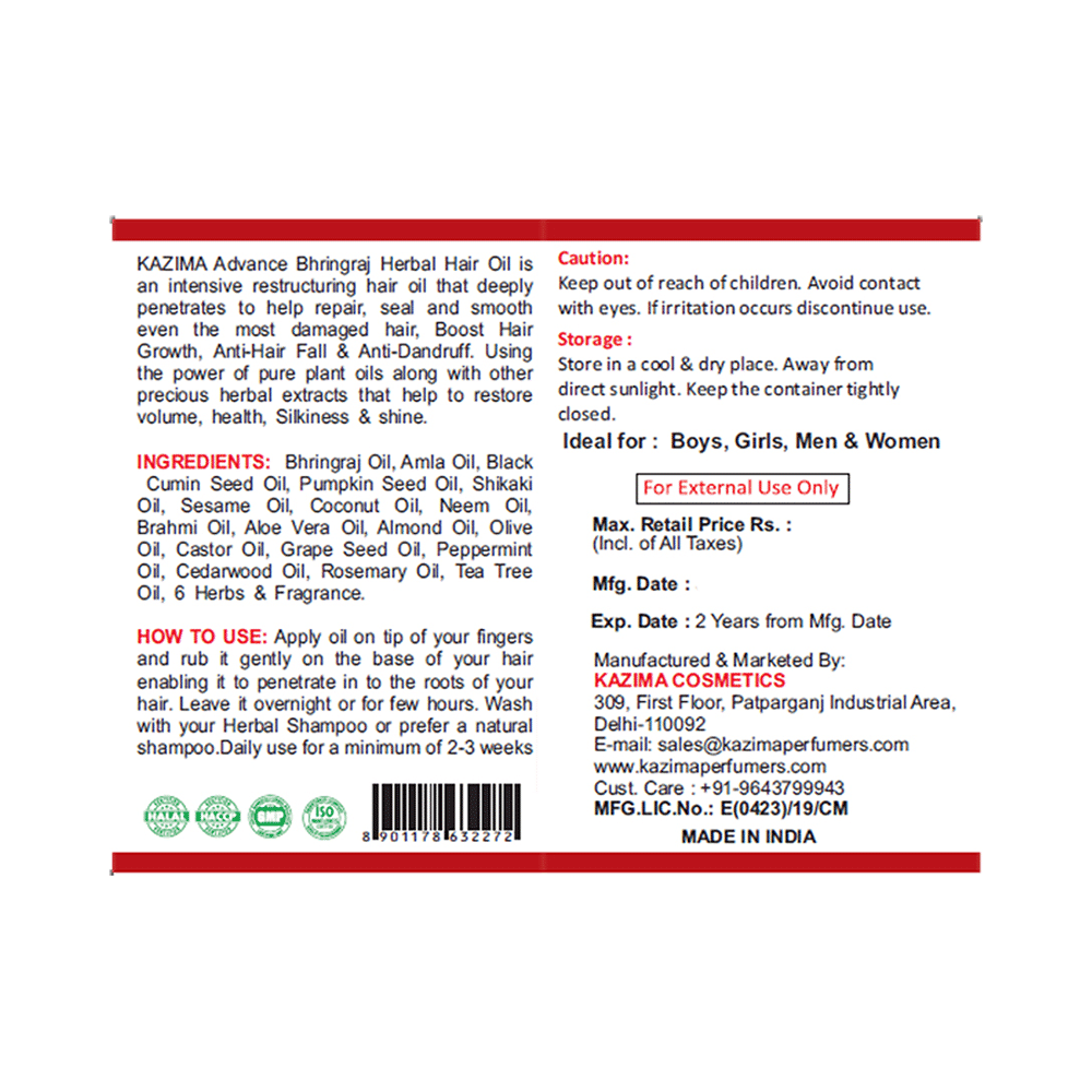 Kazima Advance Bhringraj Herbal Hair Oil - Image 2