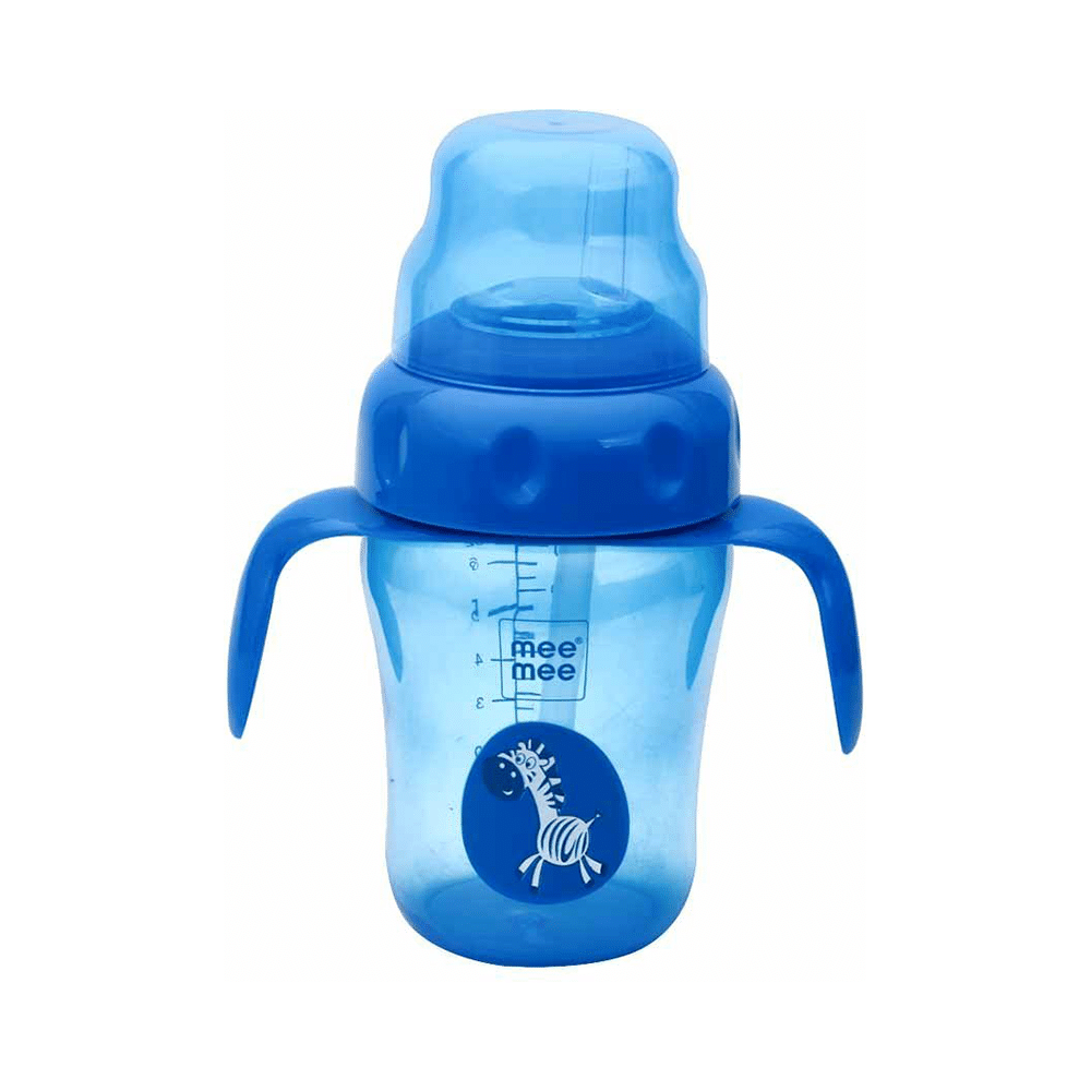 Mee Mee 2 in 1 Spout and Straw Sipper Cup Blue - Image 4