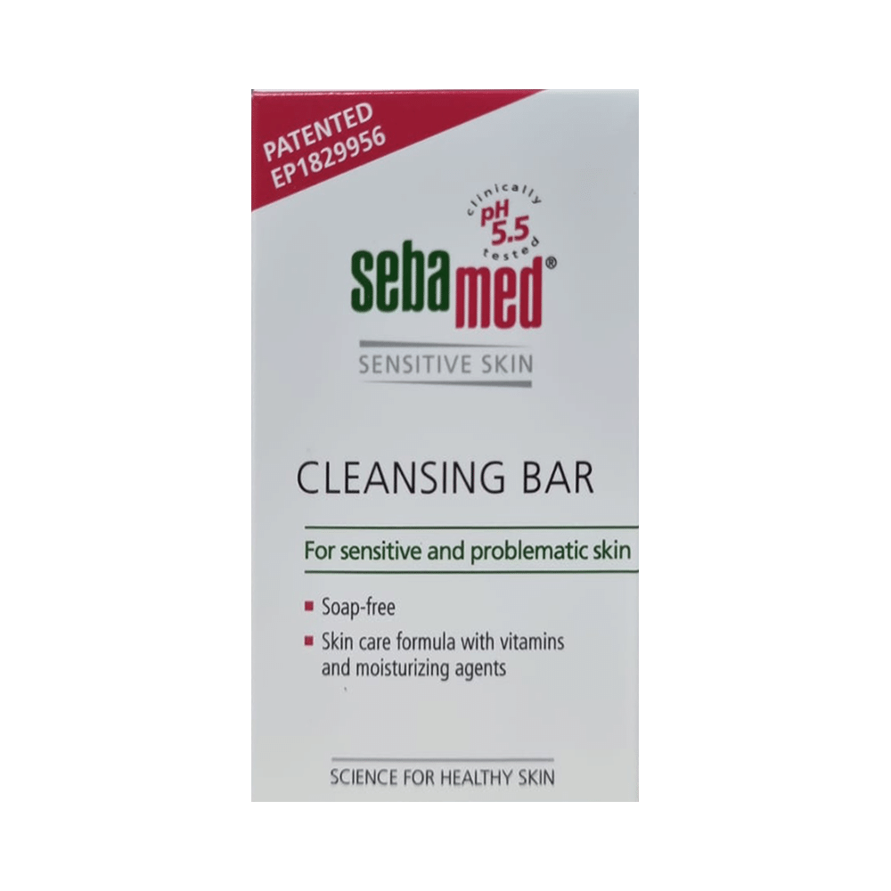 Sebamed Cleansing Bar with Vitamins for Sensitive Skin | Soap Free - Image 1