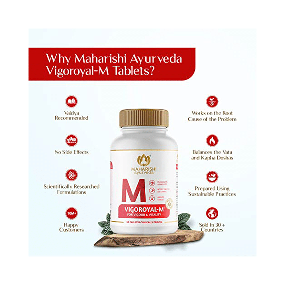 Maharishi Ayurveda Vigoroyal-M Tablet | For Vigour & Vitality - Image 3