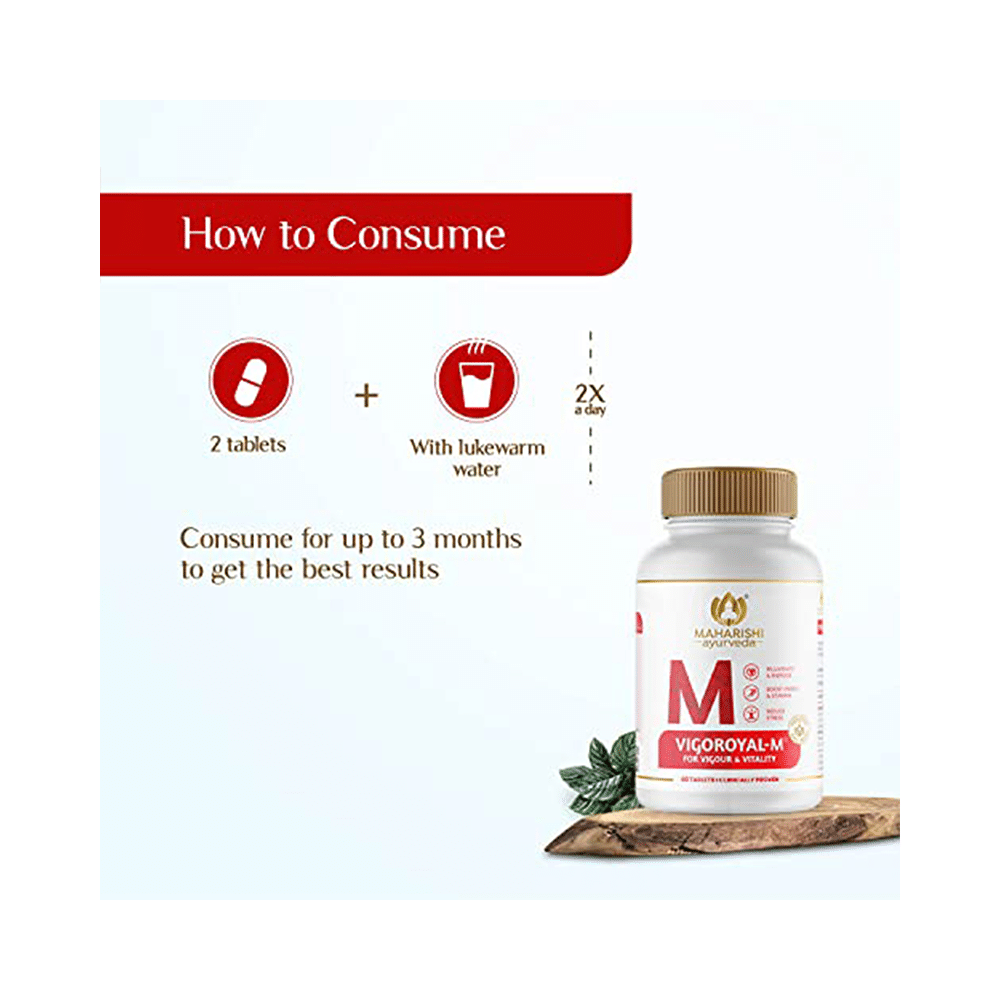 Maharishi Ayurveda Vigoroyal-M Tablet | For Vigour & Vitality - Image 4