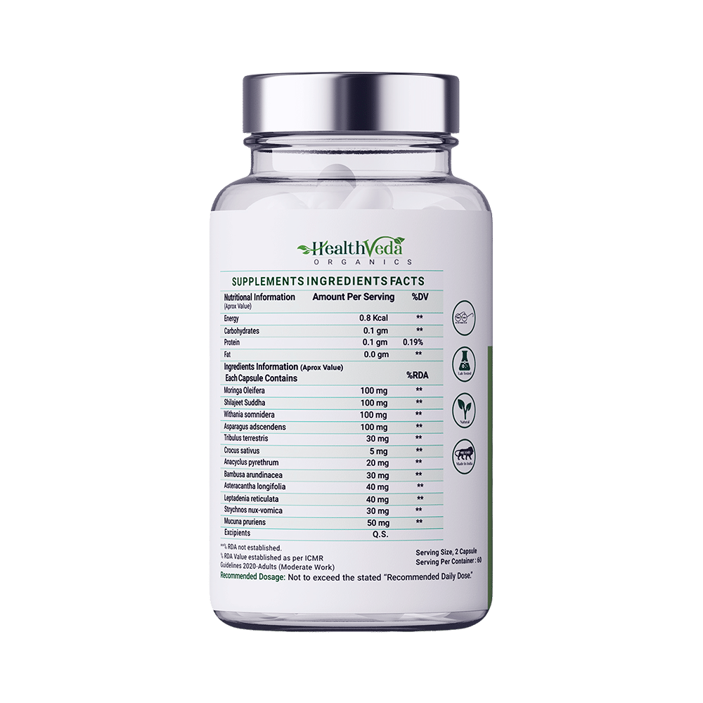 Health Veda Organics Extreme Happiness Veg Capsules - Image 2