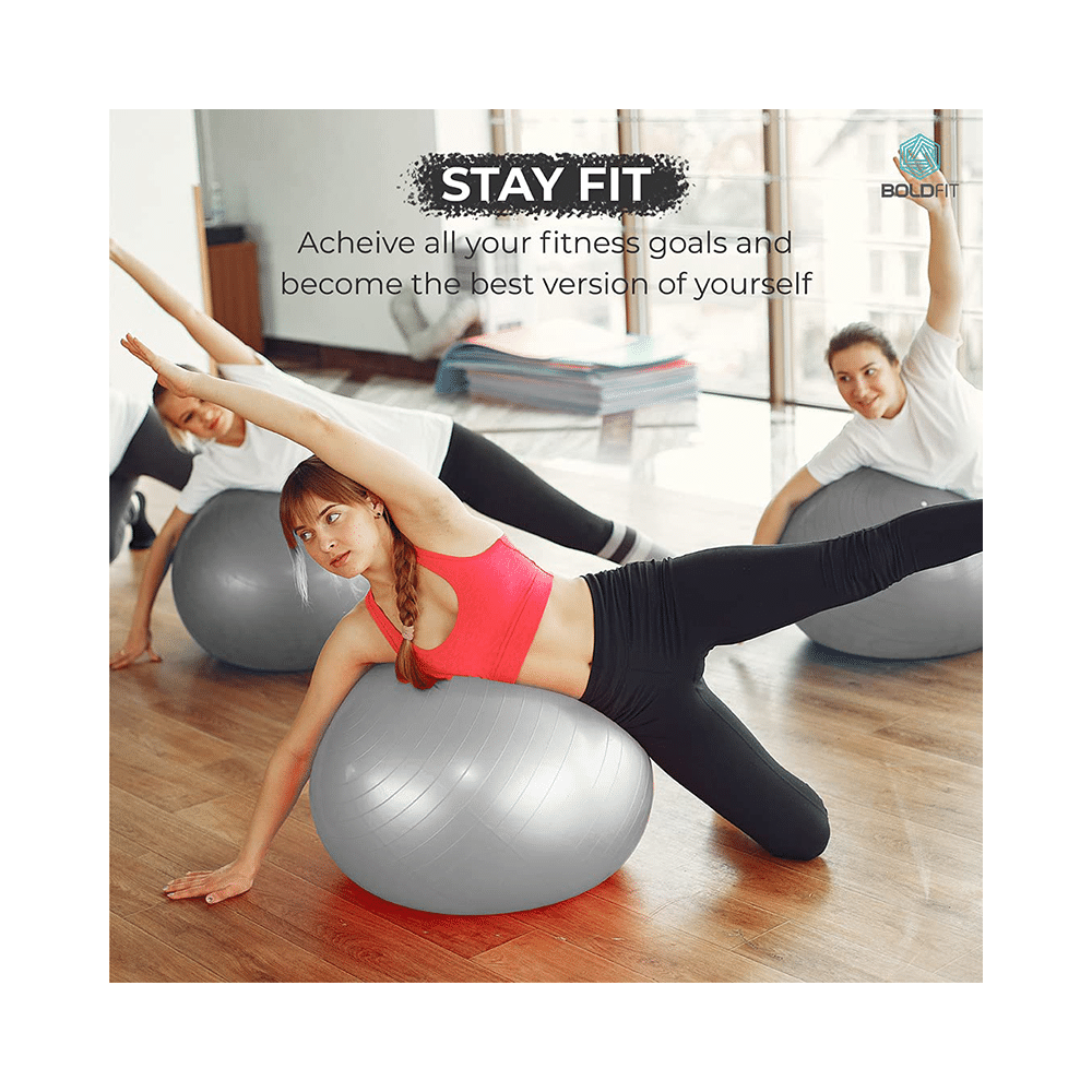 Boldfit Gym Ball 65cm Grey - Image 4