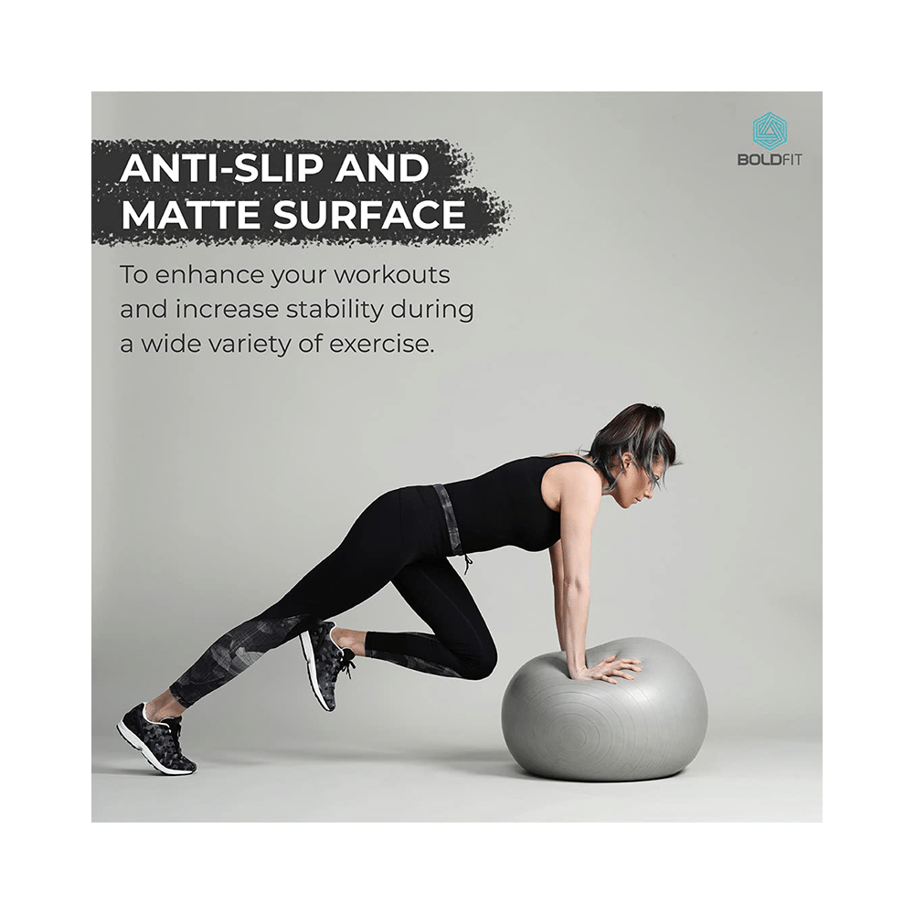 Boldfit Gym Ball 65cm Grey - Image 8