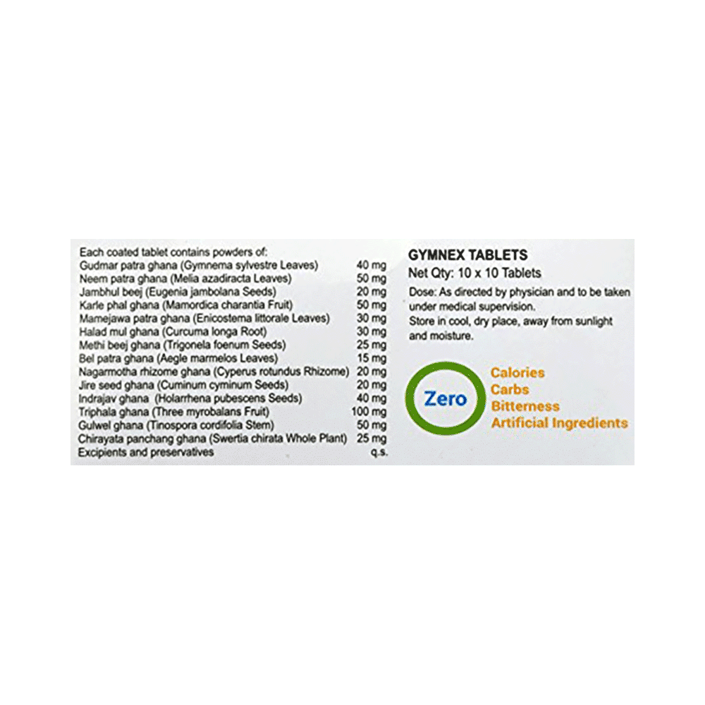 Gymnex Glucose Optimizer Tablet (100 Each) - Image 2