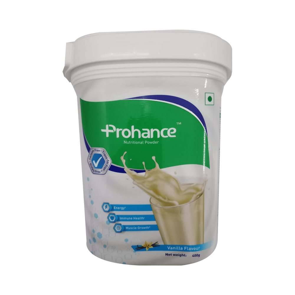 Prohance Complete Drink for Energy, Muscle Growth & Immunity | Flavour Powder Vanilla