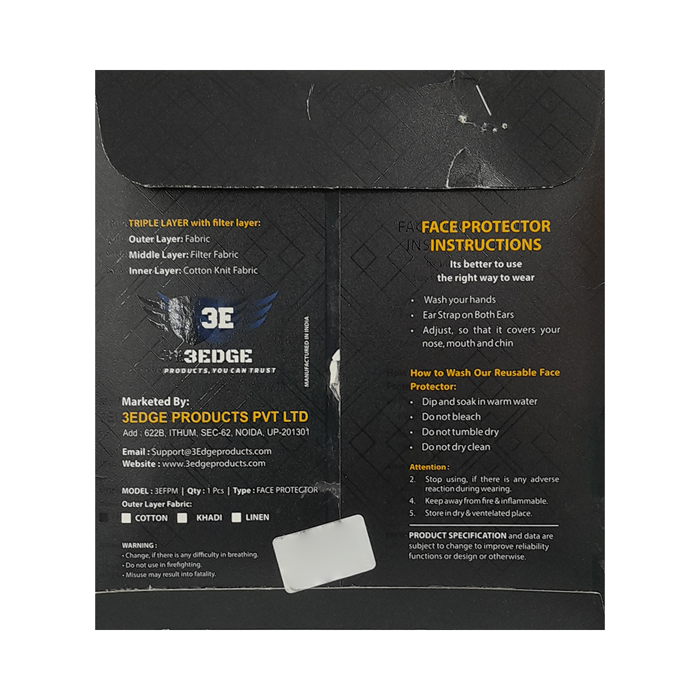 3E Face Protector 3 layer Mask - Image 2