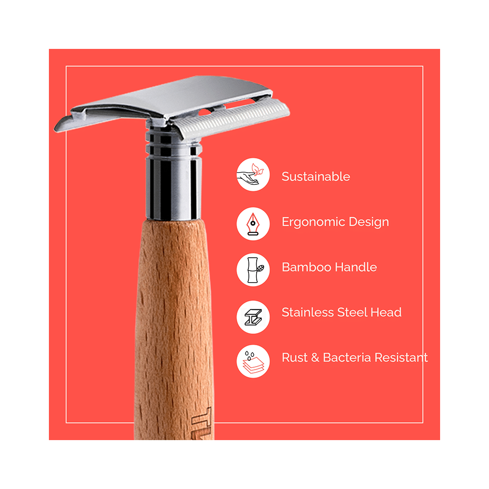 The Woman's Company Bamboo Razor with 10 Blades - Image 3