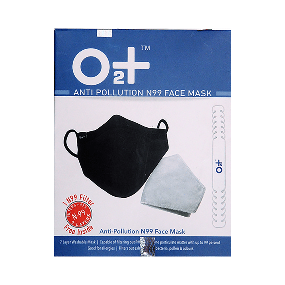 O2+ 7 Layer Anti Pollution N99 Face Mask with 1 Filter Free - Image 4