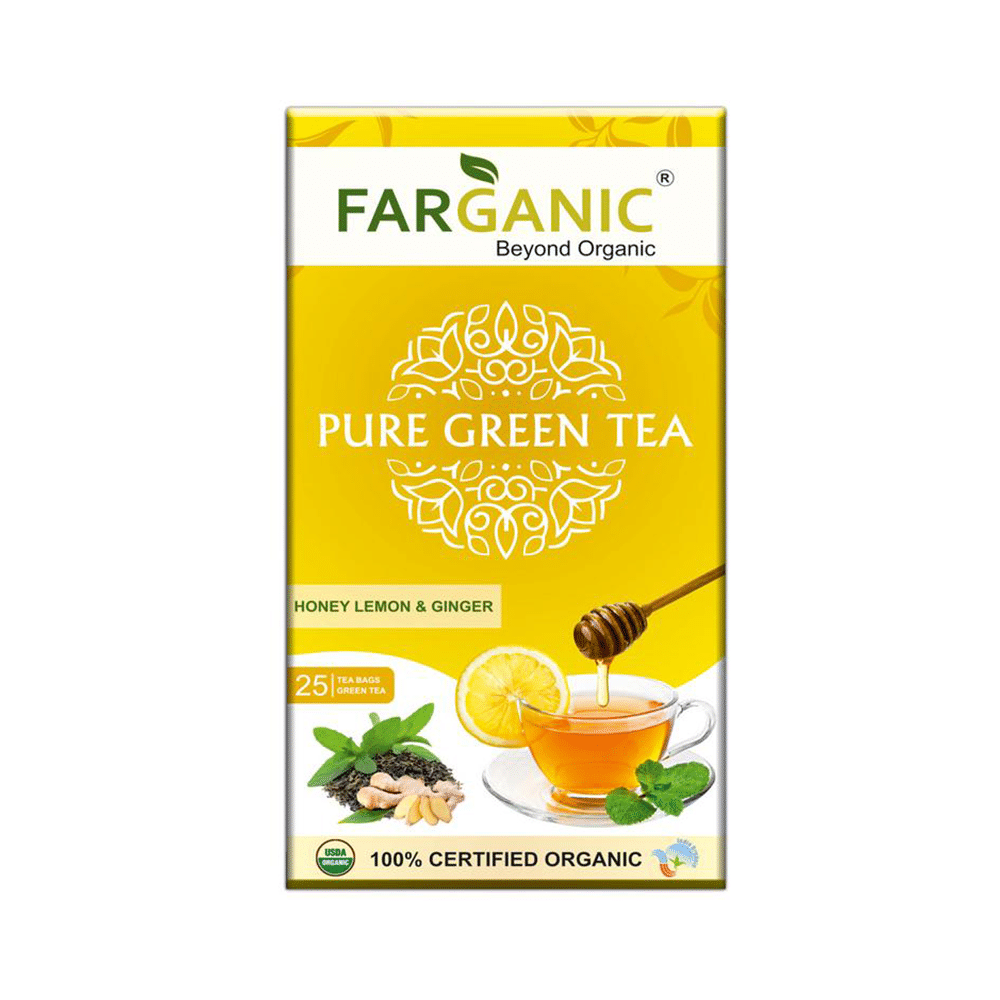 Farganic Pure Green Tea Honey Lemon and Ginger - Image 1