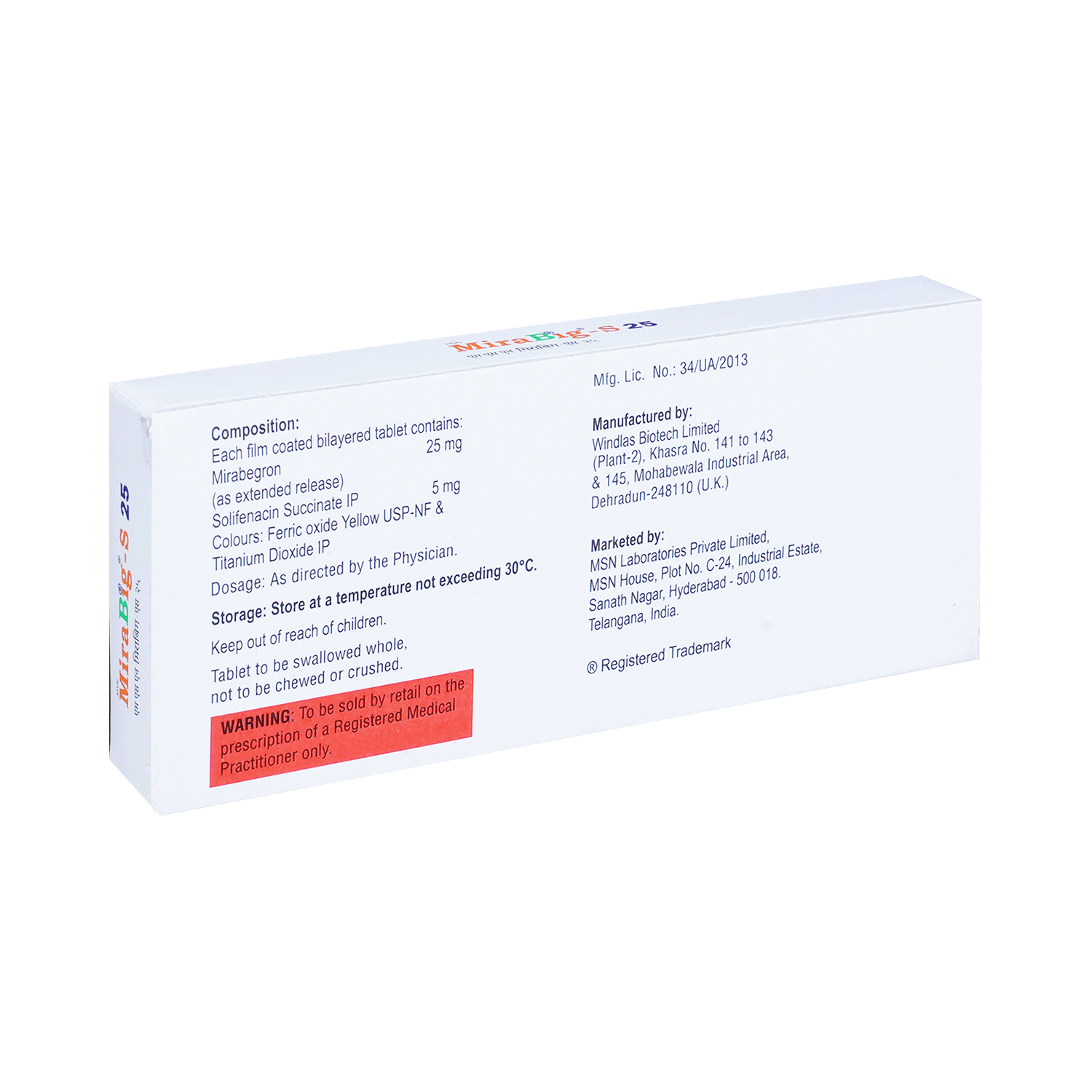 Mirabig-S 25 Tablet ER - Image 3