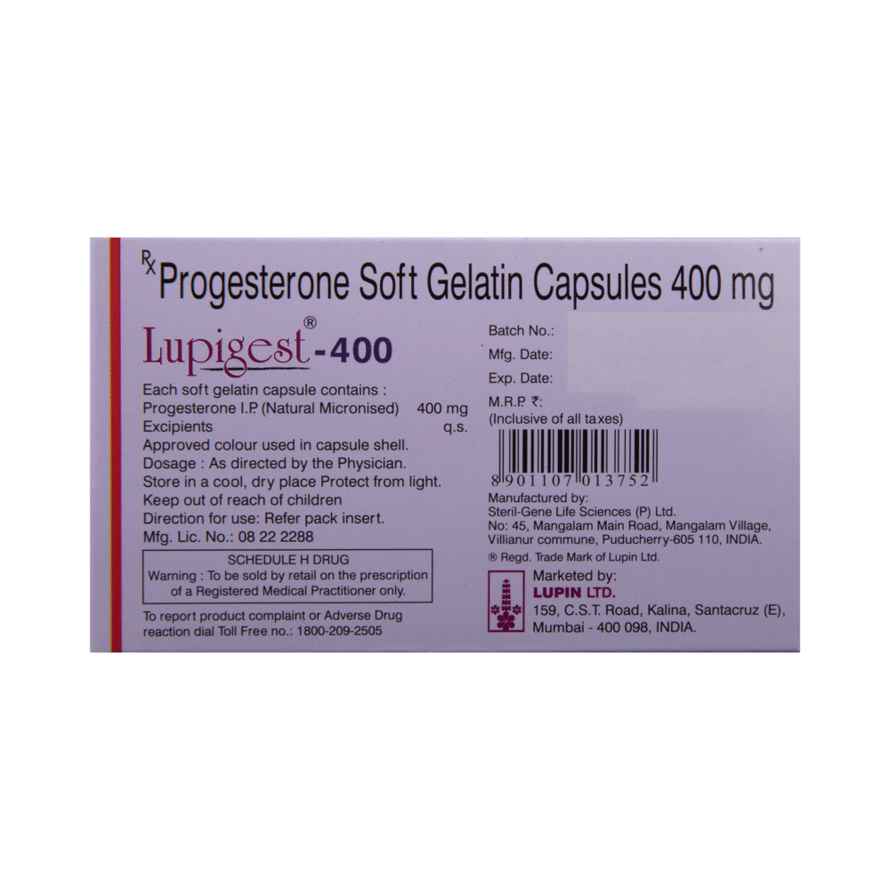 Lupigest 400 Soft Gelatin Capsule - Image 3
