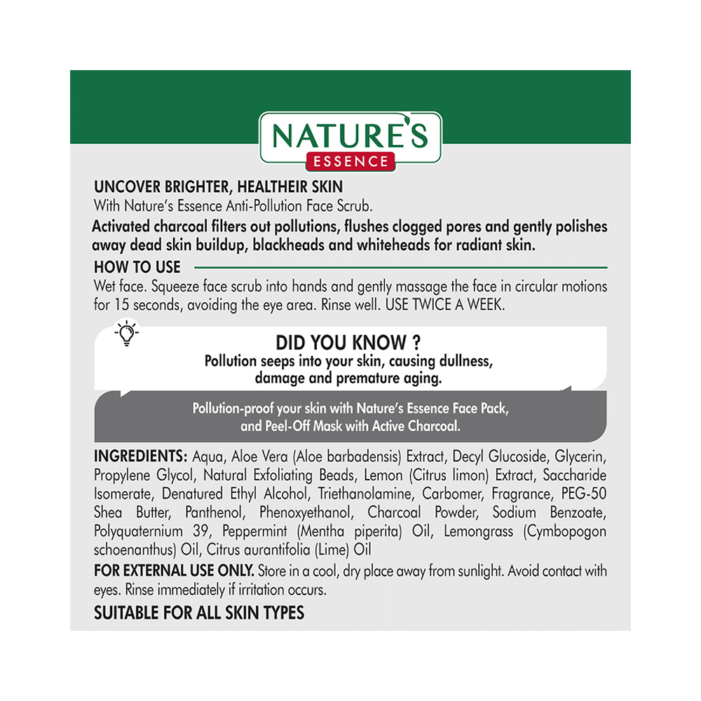 Nature's Essence  Anti Pollution Face Pack Active Charcoal - Image 3