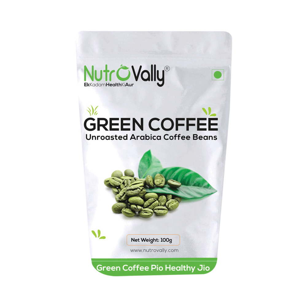 Nutrovally Unroasted Green Coffee Beans for Weight Management (100gm Each)