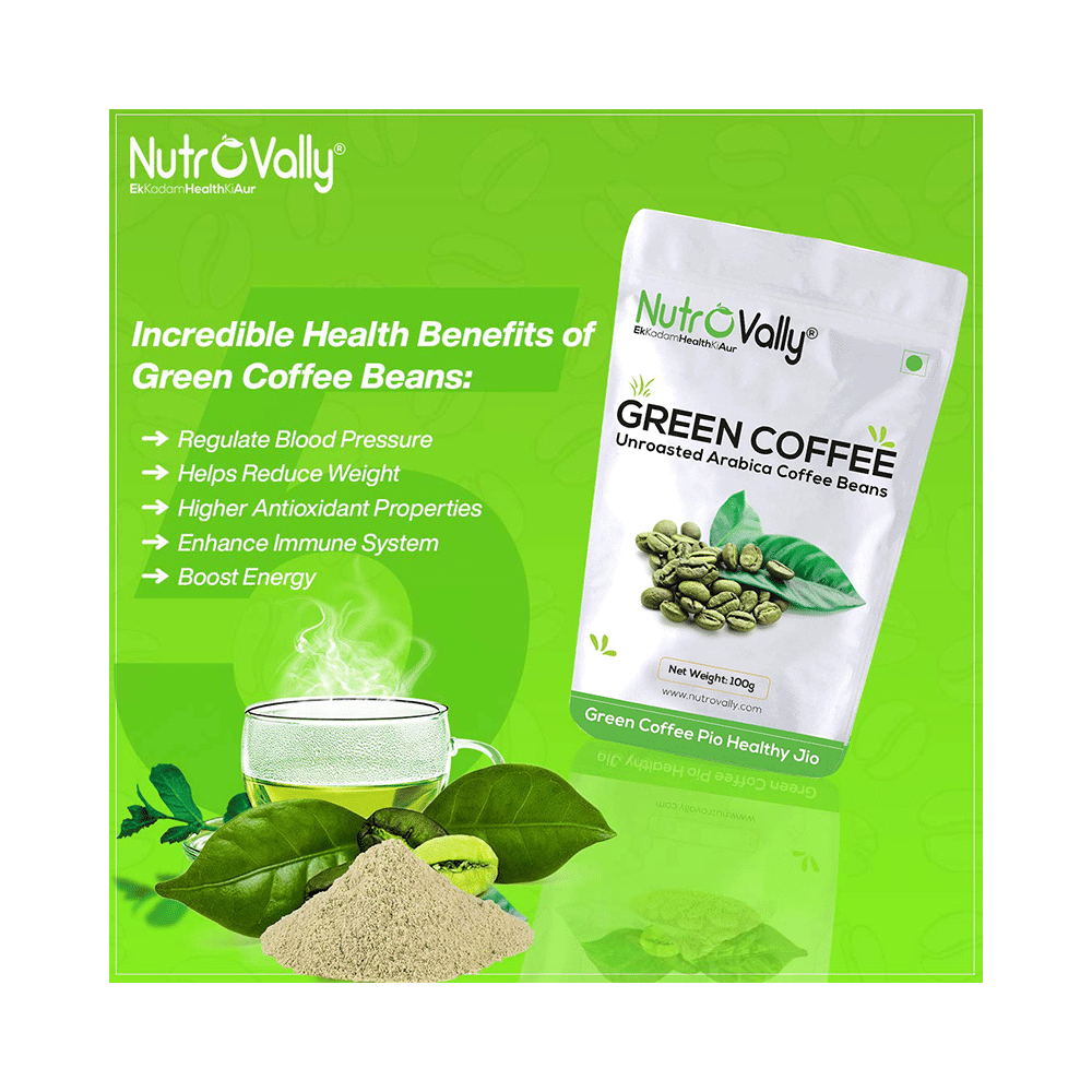 Nutrovally Unroasted Green Coffee Beans for Weight Management (100gm Each) - Image 9