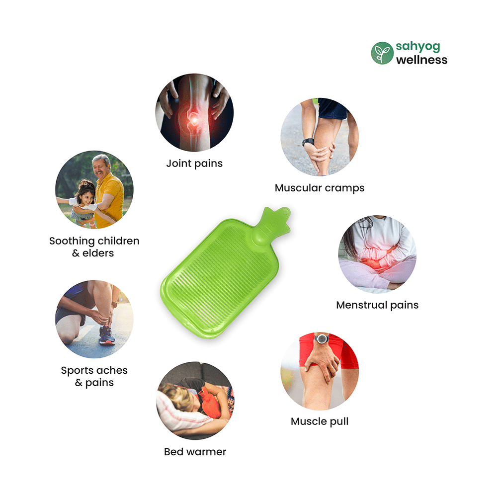 Sahyog Wellness Green Hot Water Bottle/Bag - Image 4