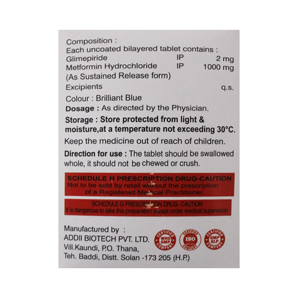 Cureglim M 2 Forte Tablet SR - Image 2