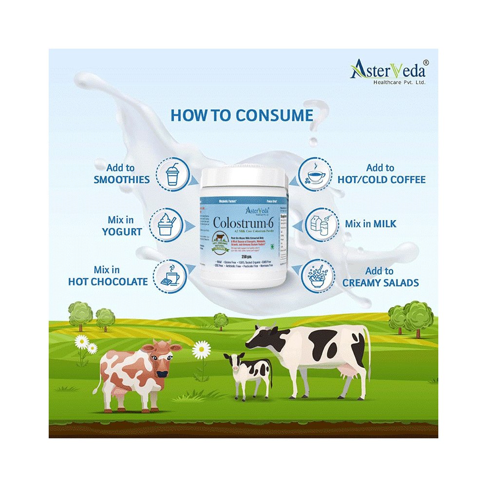 Asterveda Healthcare Organic Cow Colostrum for Energy, Immunity, Growth & Metabolism | - Image 6