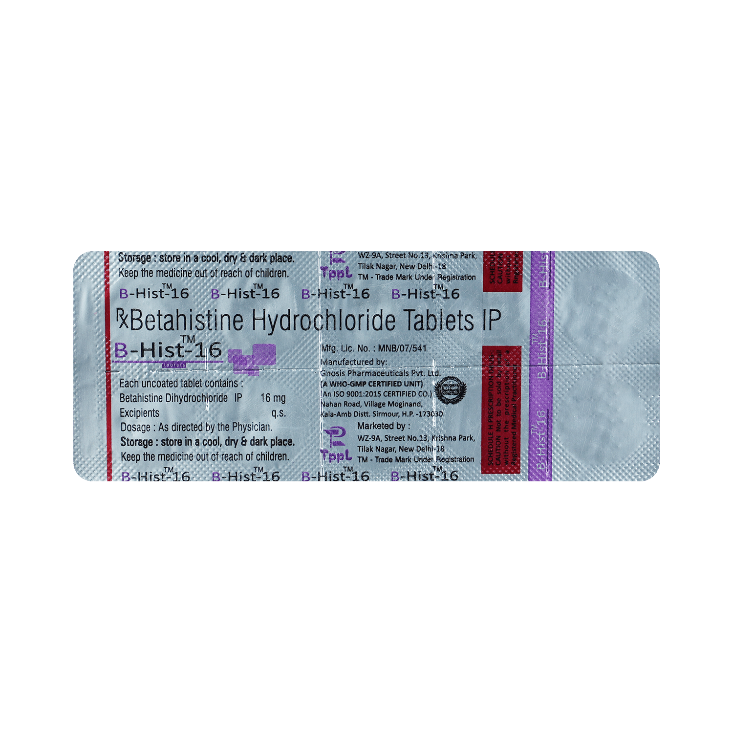 Bhist 16mg Tablet - Image 5