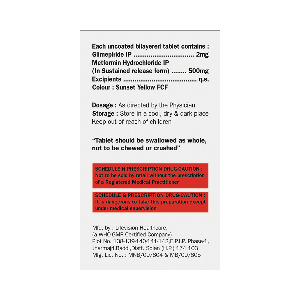 Glimcus-M 2 Tablet SR - Image 2