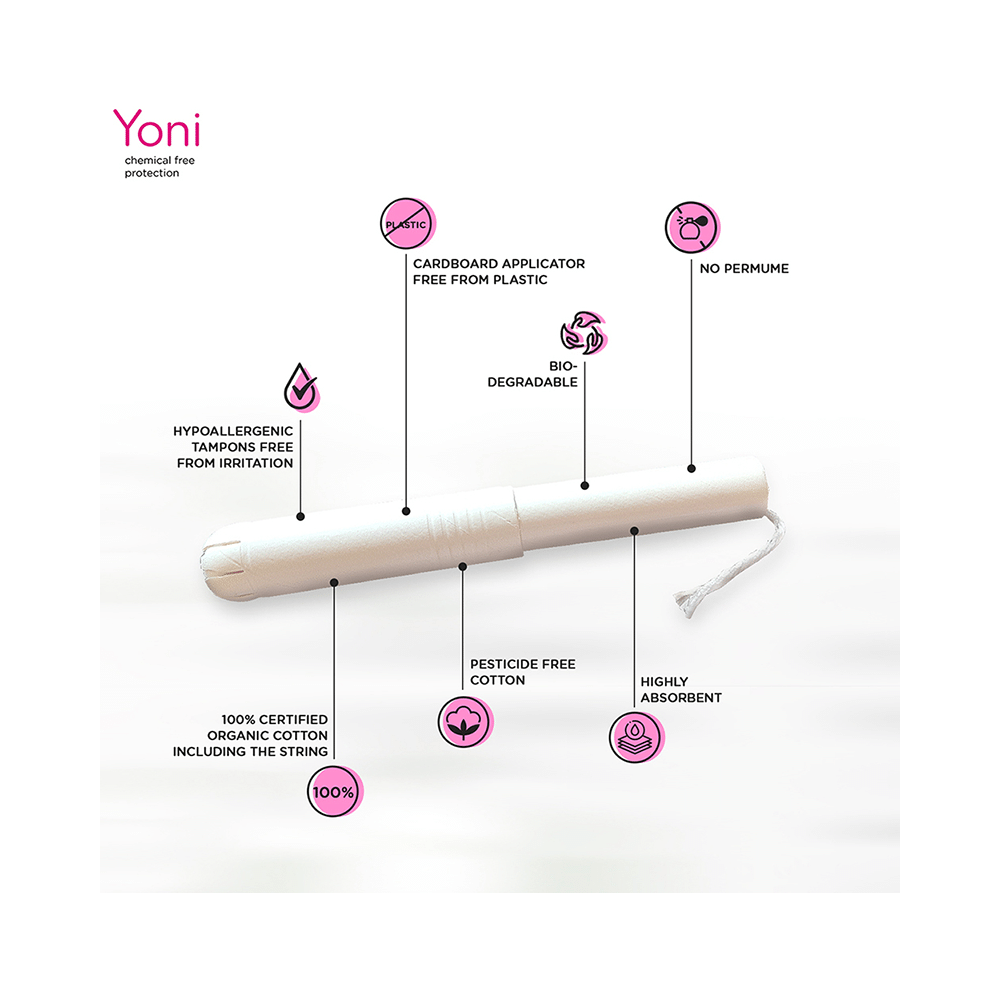 Yoni Organic Cotton 14 Applicator Tampon Super (14 Each) - Image 4