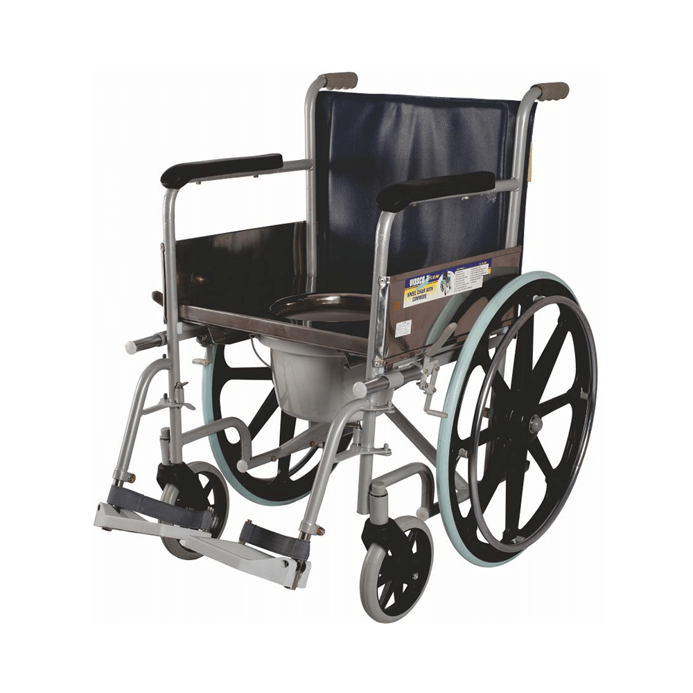 Vissco 0969 Comfort Wheelchair with Commode Universal Grey - Image 1