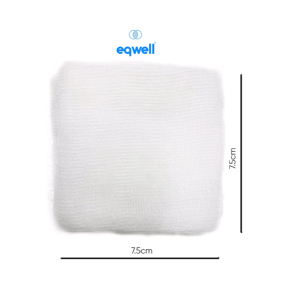 Eqwell Sterile Gauze Swabs 7.5cm x 7.5cm x 8ply - Image 2