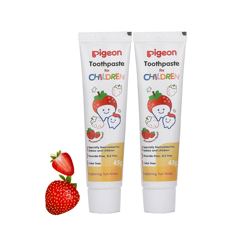 Pigeon Toothpaste for Children (45gm Each) Strawberry - Image 2