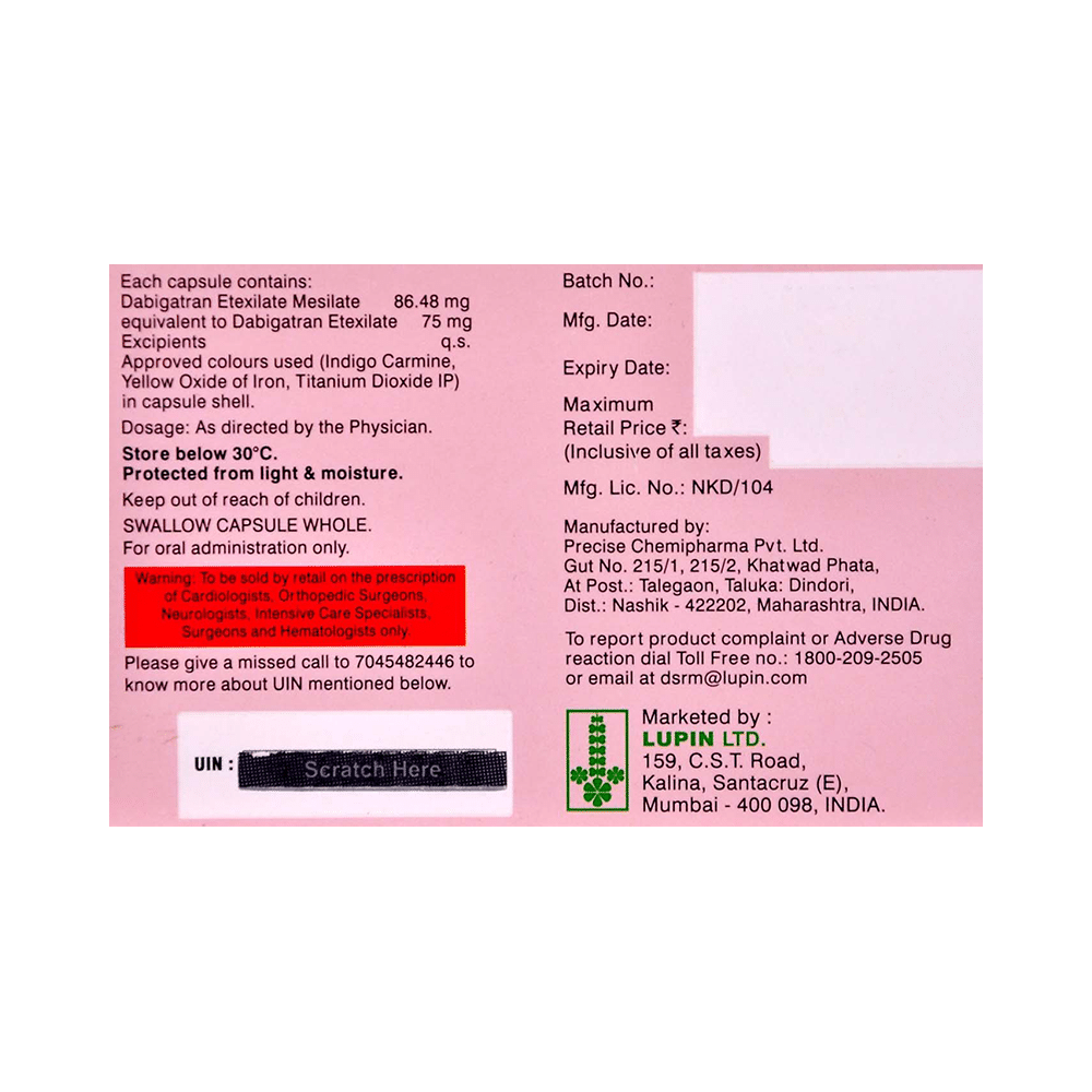 Dabistar 75mg Capsule - Image 2