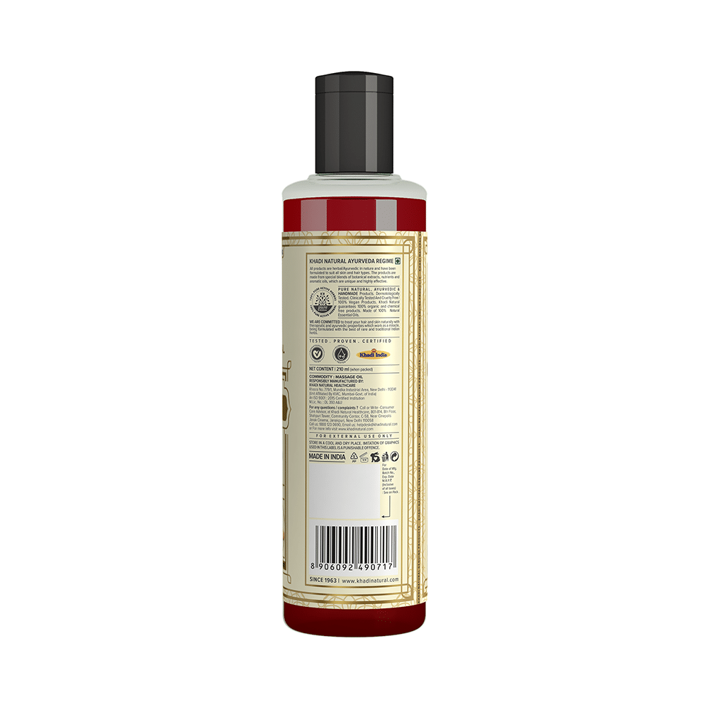 Khadi Naturals Sandalwood Herbal Massage Oil Plain - Image 3