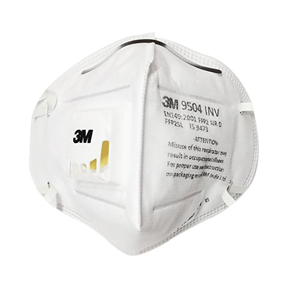 3M 9504 INV P P2 Respirator Mask White - Image 1
