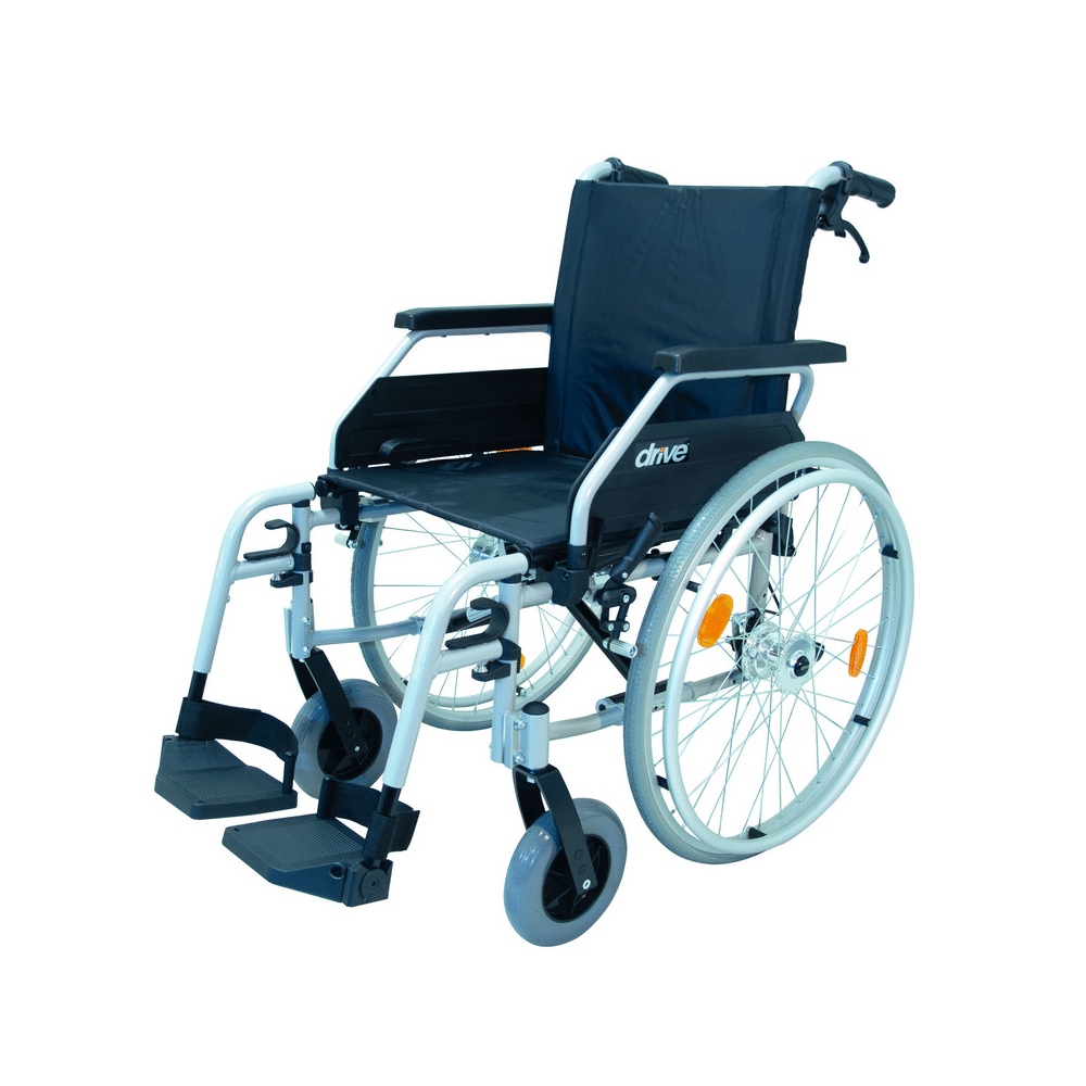 Drive Devilbiss Healthcare Light Weight Aluminium Wheelchair Litec 2G without Drum Brake Seat Width 38cm Black & Grey - Image 1