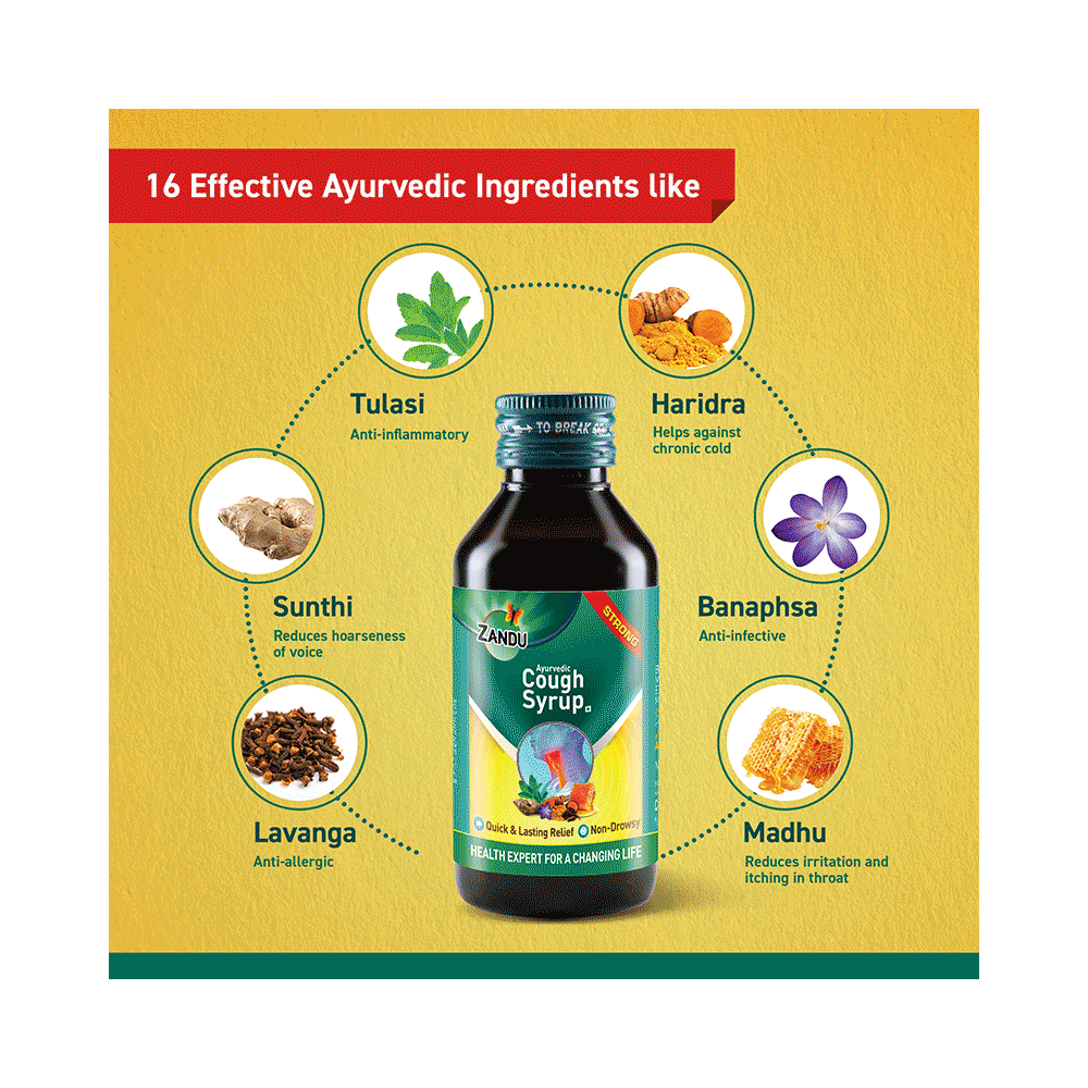 Zandu Ayurvedic Cough Syrup | Non-Drowsy - Image 5