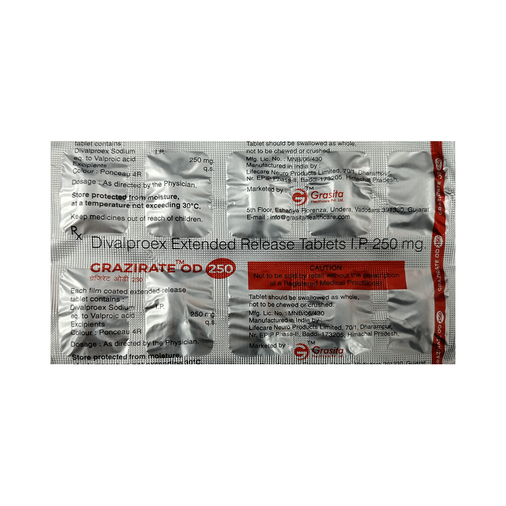 Grazirate OD 250 Tablet ER - Image 1