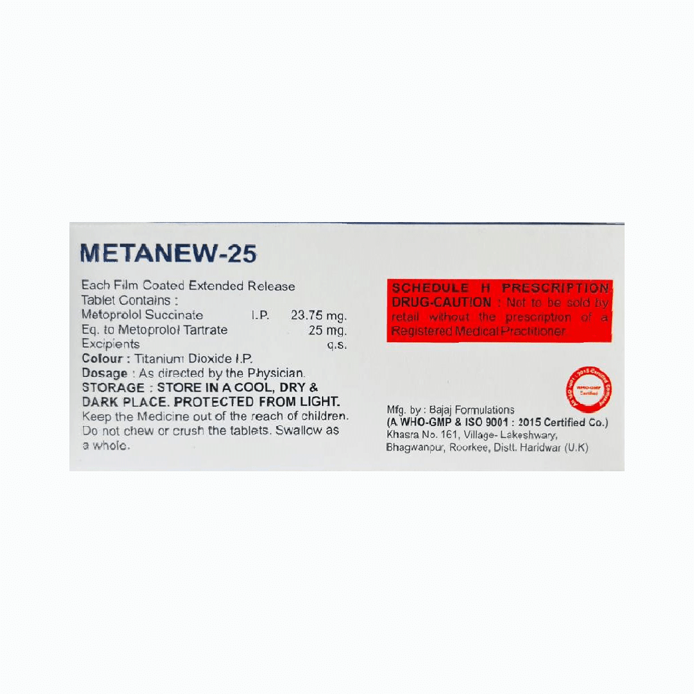 Metanew 25 Tablet ER - Image 2