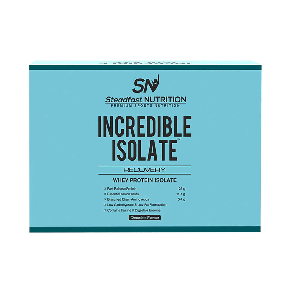 Steadfast Nutrition Incredible Isolate Recovery Whey Protein Isolate Sachet (30gm Each) Chocolate - Image 1