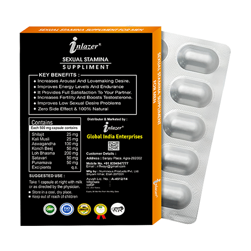 Inlazer Sexual Stamina Supplement for Men Capsule - Image 2