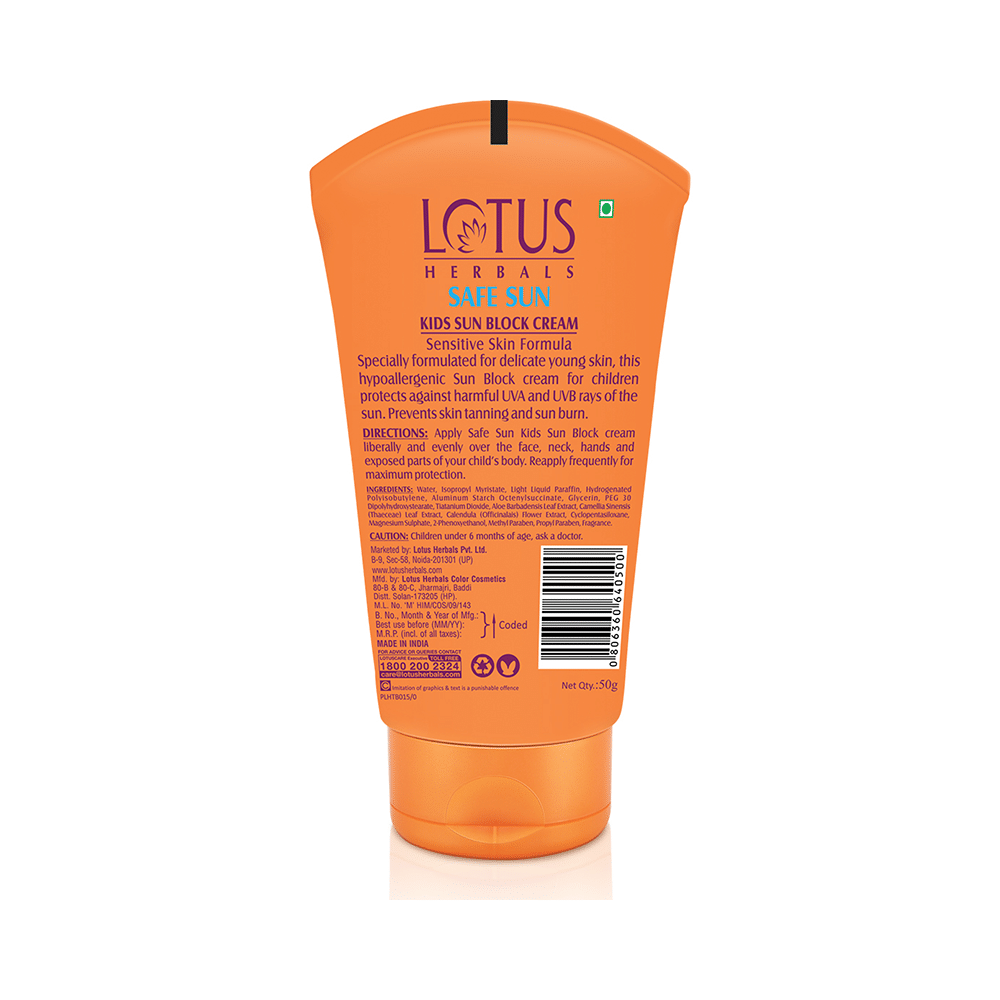 Lotus Herbals Safe Sun Kids Sun Block Cream SPF 25 - Image 2