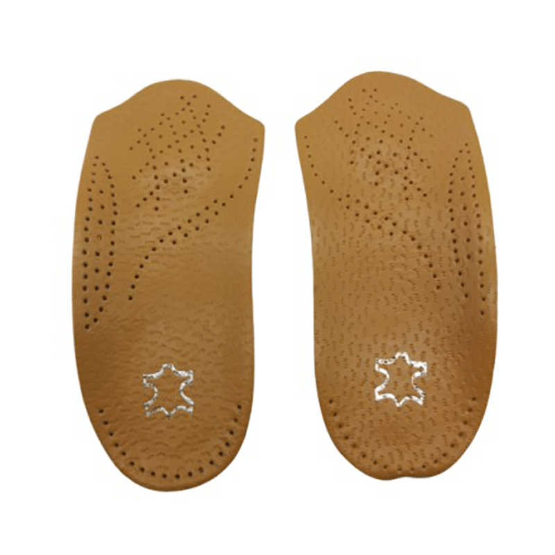 TCI Star Health Foot Sole Brown Flat Fleet Orthotic Leather - Image 1