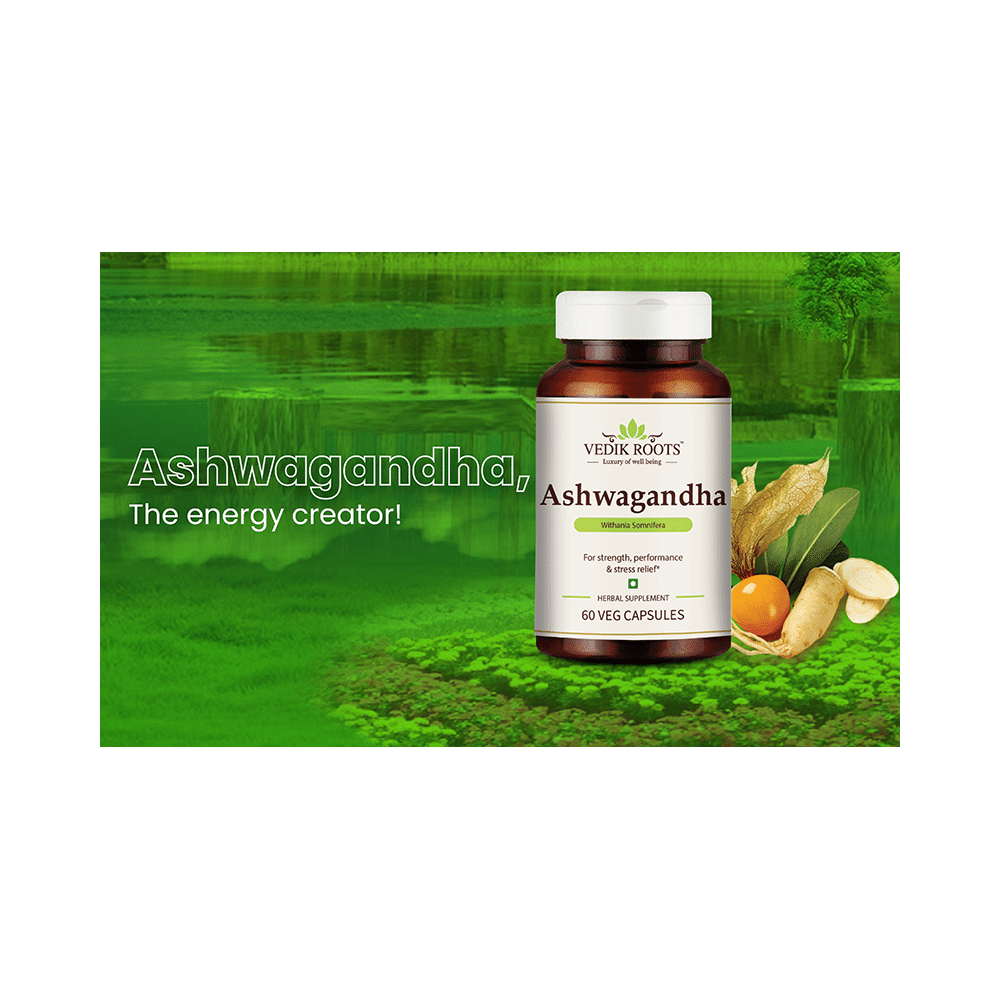Vedikroots Ashwagandha Veg Capsule (60 Each) - Image 4