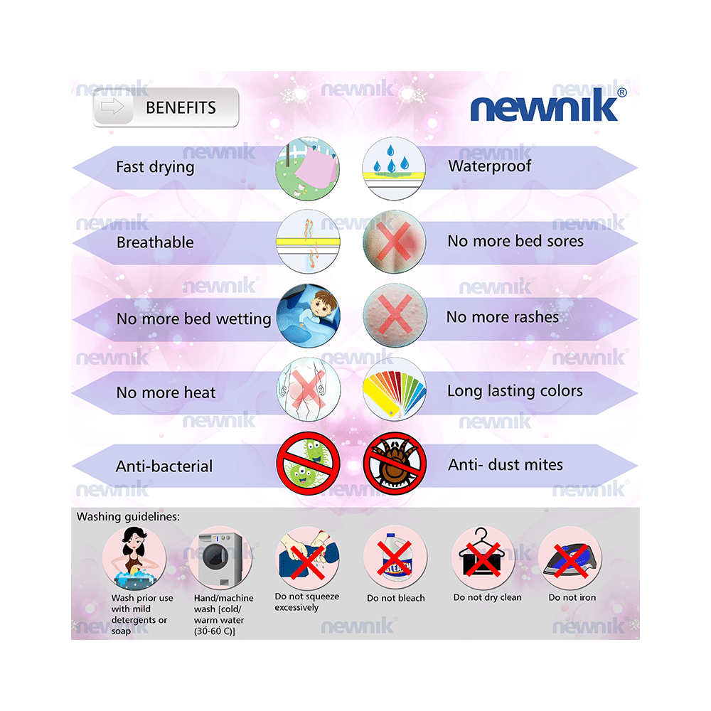 Newnik Cozymat, Dry Sheet (Size: 70cm X 50cm) Small Peach - Image 4