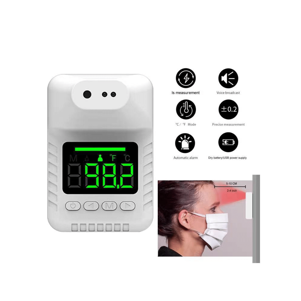 Sahyog Wellness SWTH04 Wall Mounted Infra Red Thermometer with LCD Display & Fever Alarm - Image 4