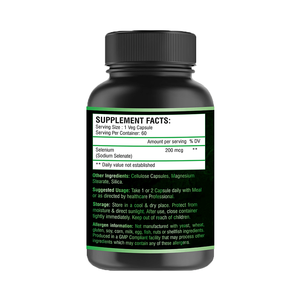 Cluspex Nutrition Selenium 200mcg Veg Capsule - Image 2