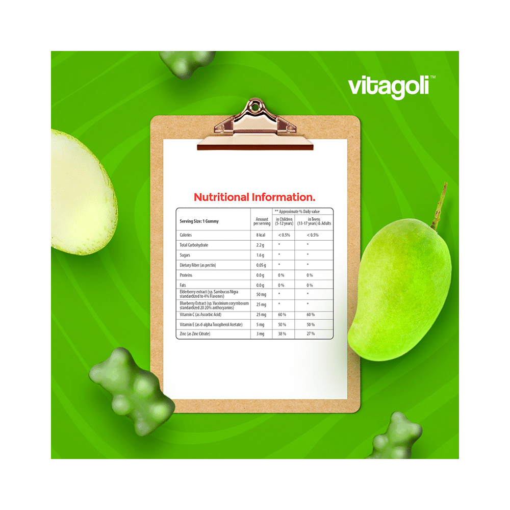 Vitagoli Immunity Gummies Kaccha Aam - Image 4