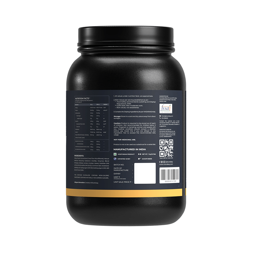 Nutrabay Gold Concentrate Whey Protein for Muscle Recovery | No Added Sugar Powder Vanilla Icecream - Image 3