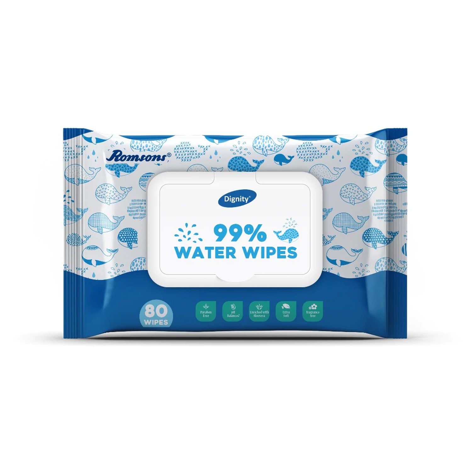 Dignity 99% Water Wipes (Pack of 80 wipes)  - Image 1