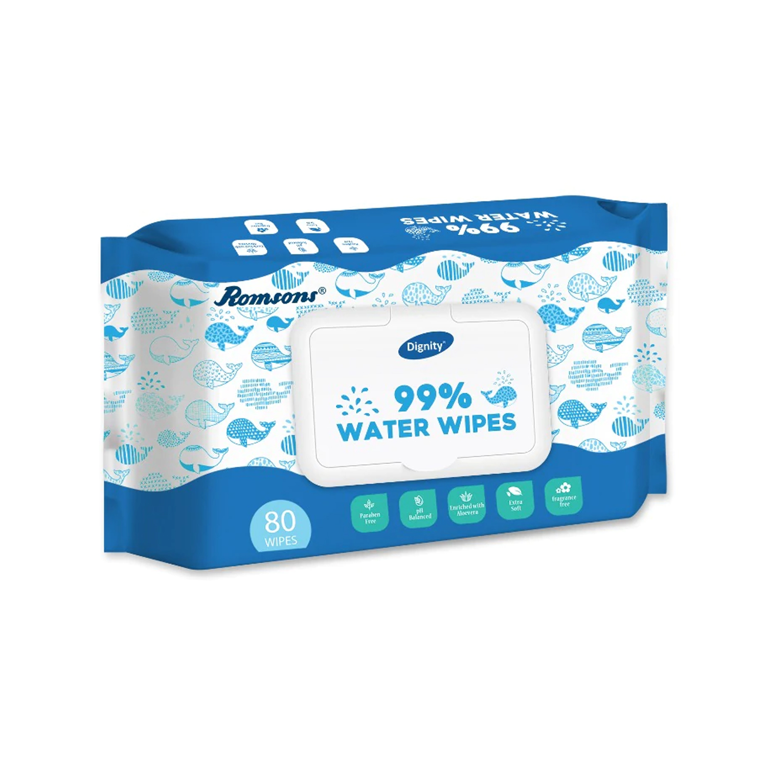 Dignity 99% Water Wipes (Pack of 80 wipes)  - Image 2
