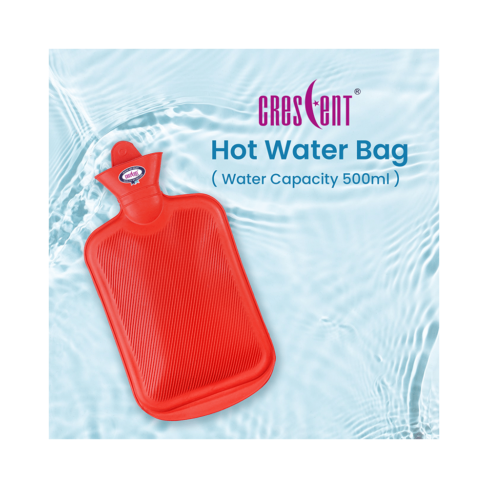 Crescent Non-Electric Rubber Hot Water Bag Red - Image 2