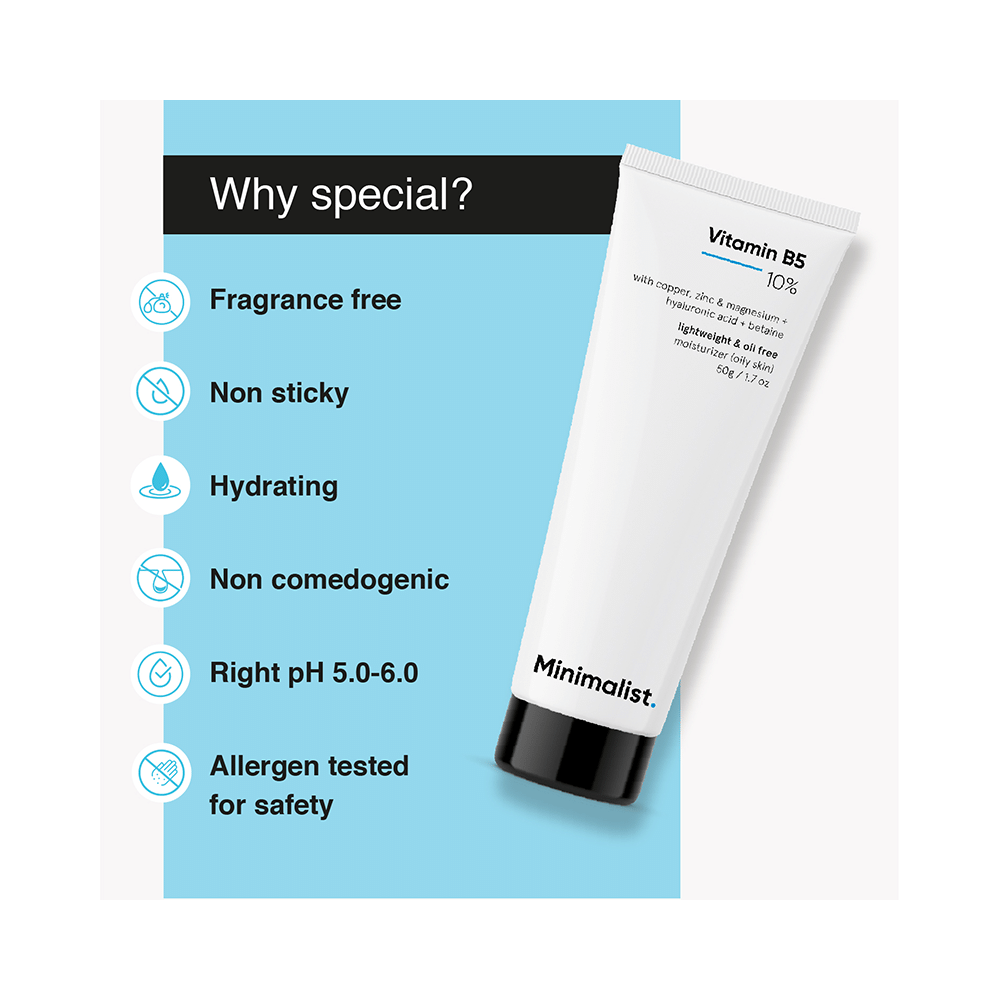 Minimalist 10% Vitamin B5 Moisturiser for Oily Skin - Image 4
