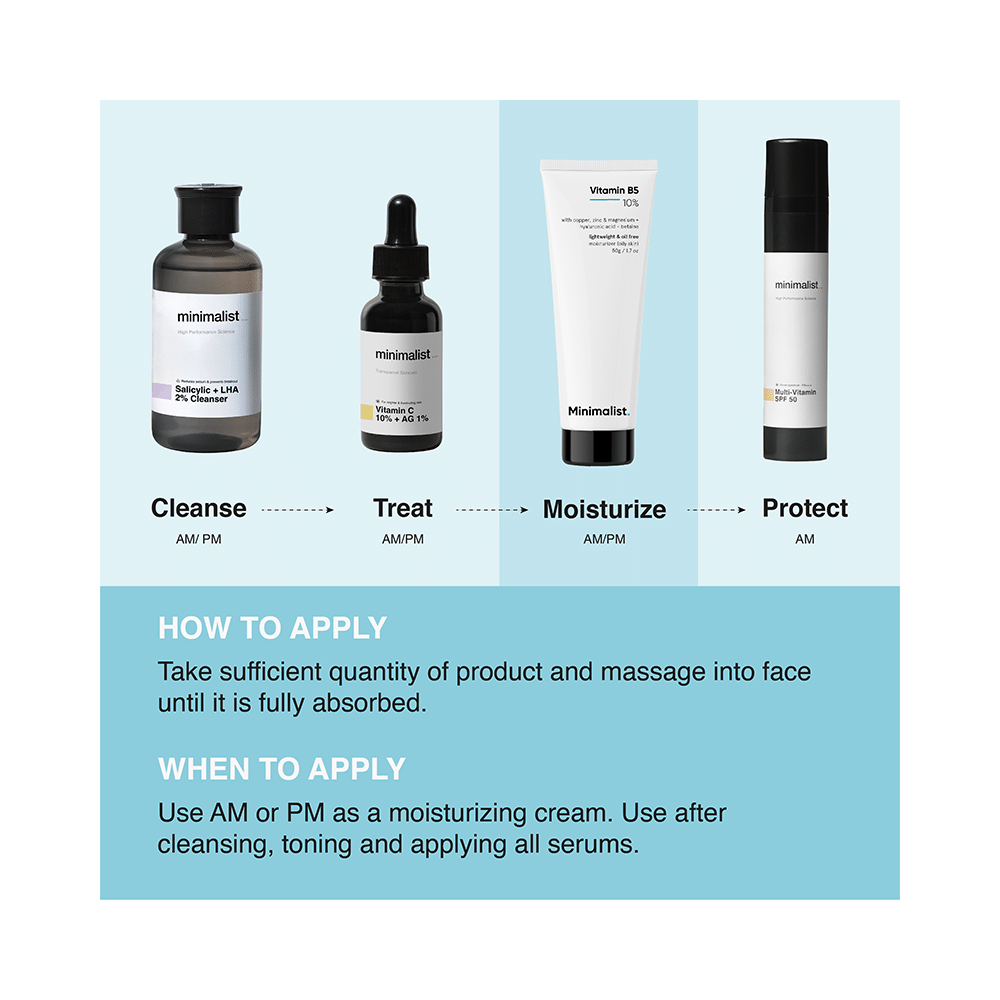 Minimalist 10% Vitamin B5 Moisturiser for Oily Skin - Image 3